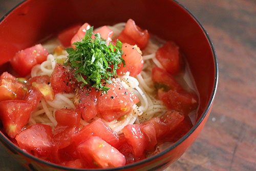 冷製トマト味噌素麺